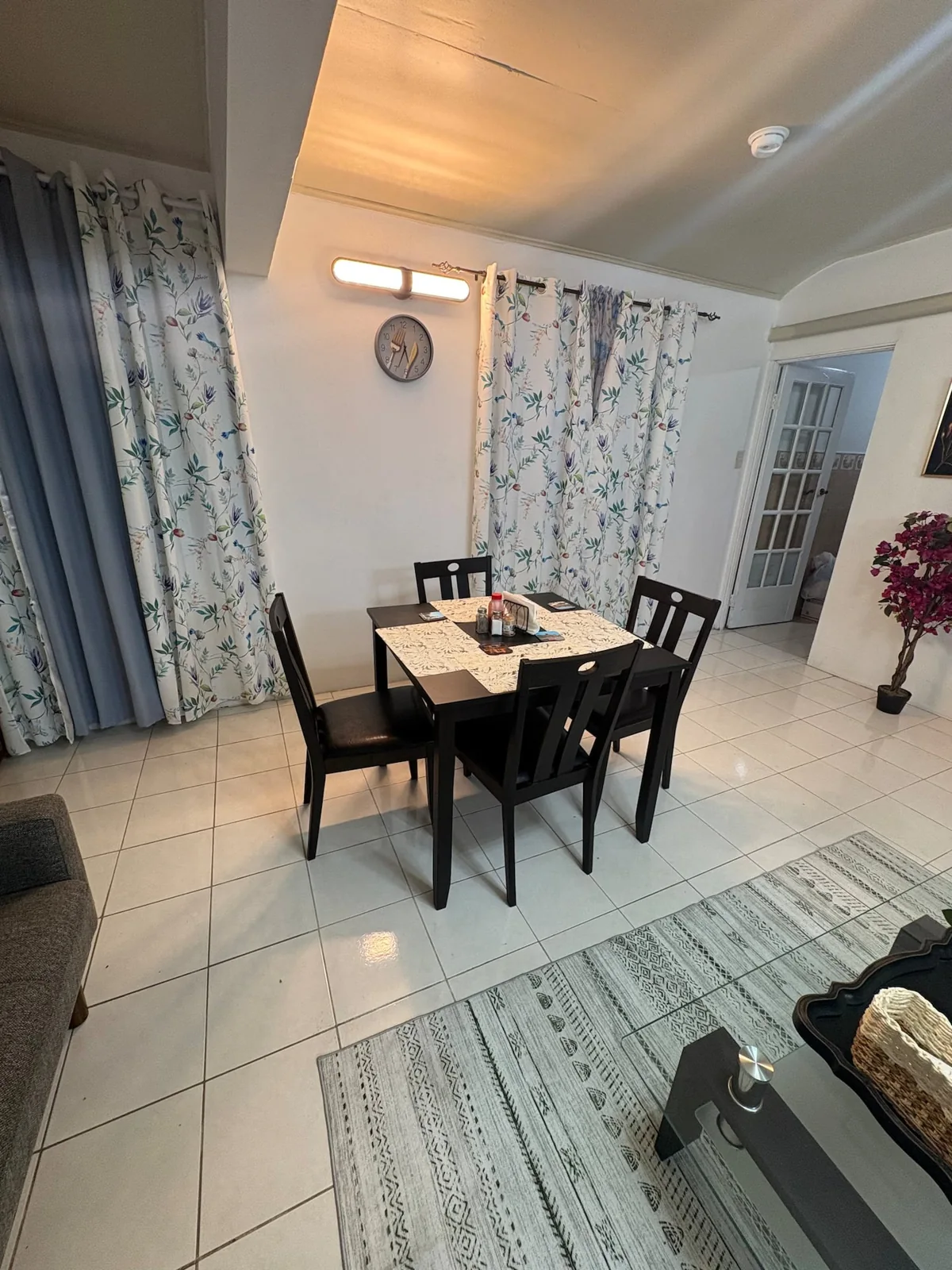 Dining table beside the living room in Canopy View Villa