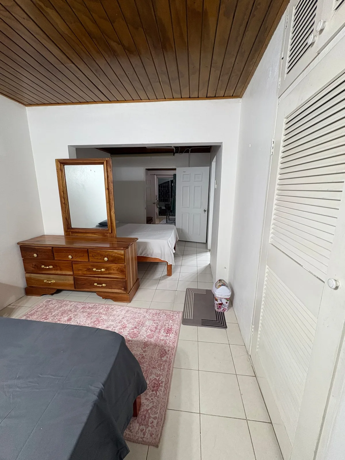 Two double beds in the bedroom of Ocean View Villa
